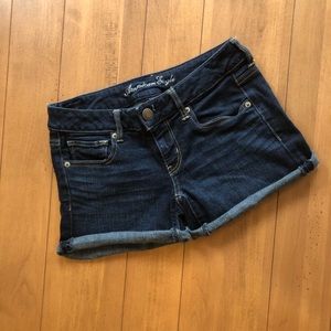 American Eagle Stretch Jean Shorts Size Juniors 6